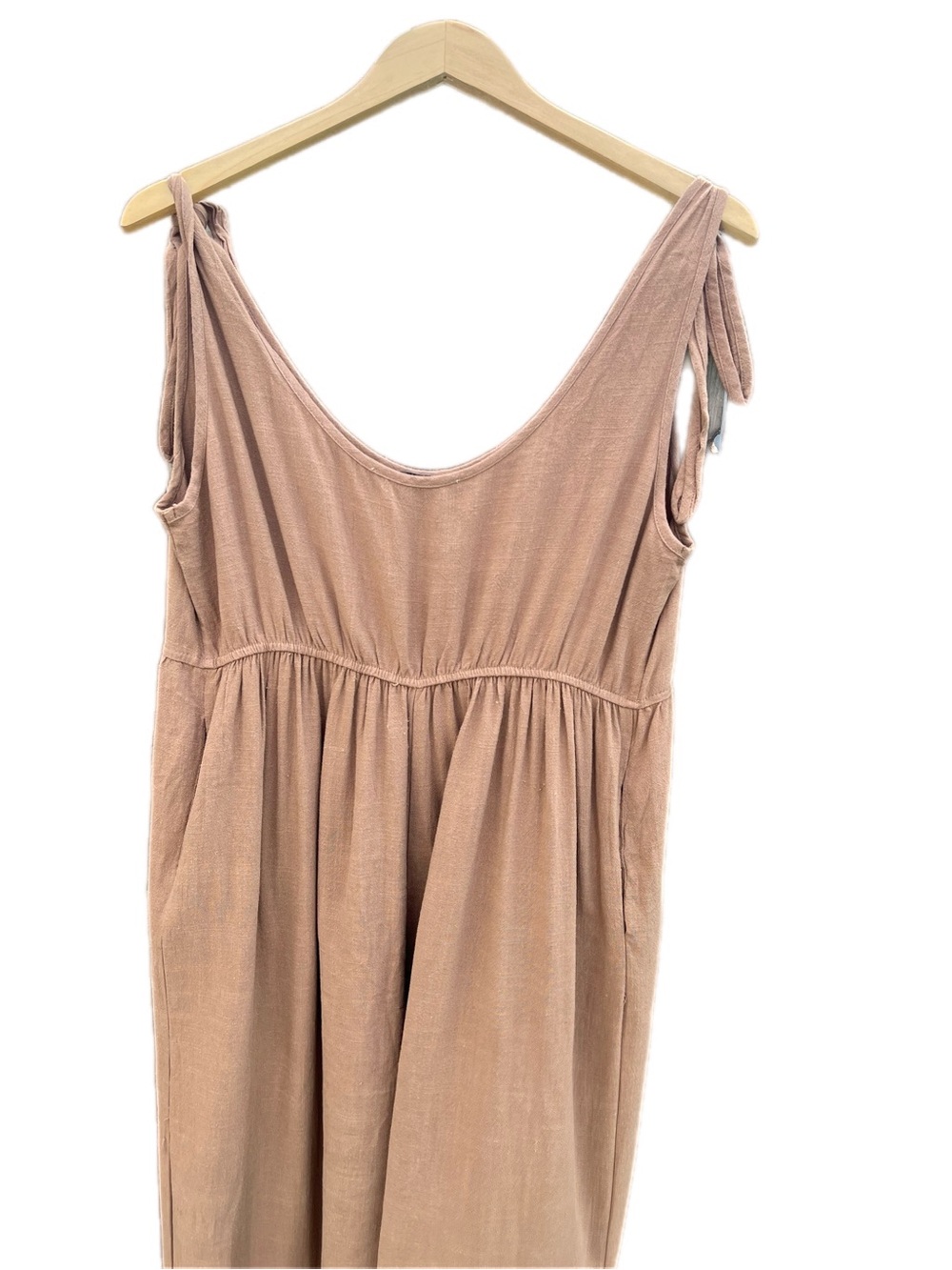 Petal & Pup Brown Tie-Shoulder Wide-Leg Jumpsuit - Picture 13 of 16